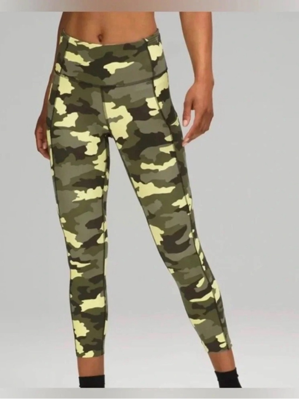 Lululemon Fast and Free High-Rise Tight 25 Nulux Heritage 365 Camo Olive NWOT